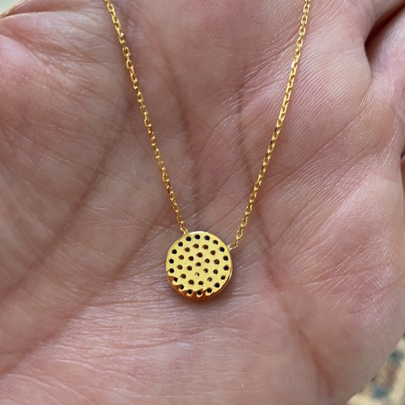 dainty Evil Eye Necklace Gold Plated16